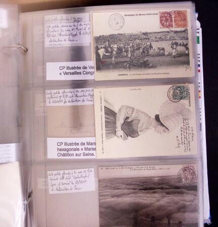 1900-1910, Collection de +350 lettres en 2 albums,