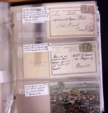 1900-1910, Collection de +350 lettres en 2 albums,