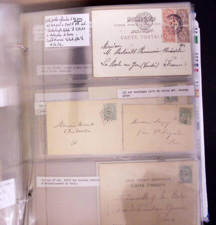 1900-1910, Collection de +350 lettres en 2 albums,