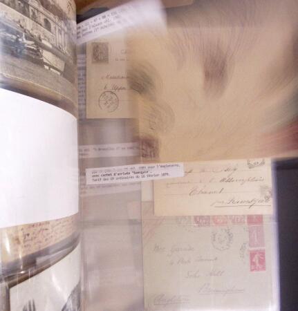 1900-1910, Collection de +350 lettres en 2 albums,