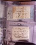 1625-1860 +370 lettres accumulées en 4 classeurs,