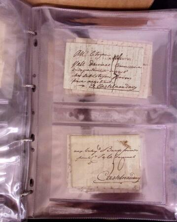 1625-1860 +370 lettres accumulées en 4 classeurs,