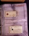1625-1860 +370 lettres accumulées en 4 classeurs,
