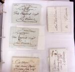 1625-1860 +370 lettres accumulées en 4 classeurs,
