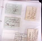 1625-1860 +370 lettres accumulées en 4 classeurs,