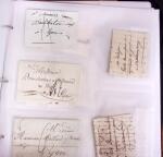 1625-1860 +370 lettres accumulées en 4 classeurs,