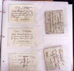 1625-1860 +370 lettres accumulées en 4 classeurs,