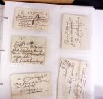 1625-1860 +370 lettres accumulées en 4 classeurs,