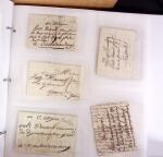 1625-1860 +370 lettres accumulées en 4 classeurs,