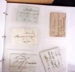 1625-1860 +370 lettres accumulées en 4 classeurs,