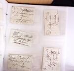 1625-1860 +370 lettres accumulées en 4 classeurs,