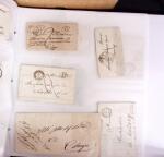 1625-1860 +370 lettres accumulées en 4 classeurs,