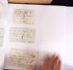 1625-1860 +370 lettres accumulées en 4 classeurs,