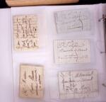 1625-1860 +370 lettres accumulées en 4 classeurs,