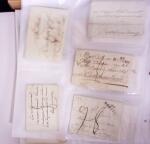 1625-1860 +370 lettres accumulées en 4 classeurs,