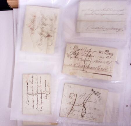 1625-1860 +370 lettres accumulées en 4 classeurs,
