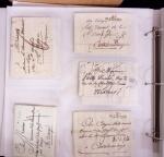1625-1860 +370 lettres accumulées en 4 classeurs,