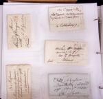 1625-1860 +370 lettres accumulées en 4 classeurs,