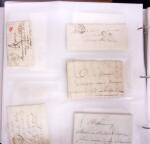1625-1860 +370 lettres accumulées en 4 classeurs,