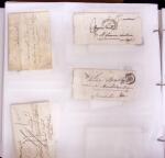 1625-1860 +370 lettres accumulées en 4 classeurs,