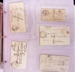 1625-1860 +370 lettres accumulées en 4 classeurs,