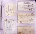 1625-1860 +370 lettres accumulées en 4 classeurs,