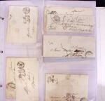 1625-1860 +370 lettres accumulées en 4 classeurs,