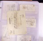 1625-1860 +370 lettres accumulées en 4 classeurs,