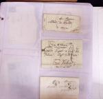 1625-1860 +370 lettres accumulées en 4 classeurs,