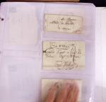 1625-1860 +370 lettres accumulées en 4 classeurs,