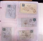 1625-1860 +370 lettres accumulées en 4 classeurs,