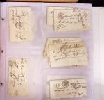 1625-1860 +370 lettres accumulées en 4 classeurs,