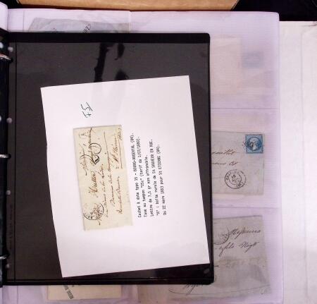 1625-1860 +370 lettres accumulées en 4 classeurs,
