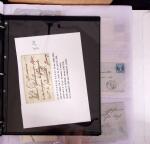 1625-1860 +370 lettres accumulées en 4 classeurs,