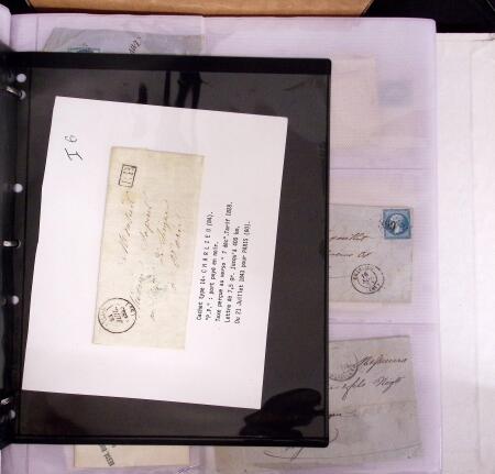 1625-1860 +370 lettres accumulées en 4 classeurs,