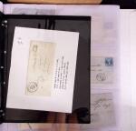 1625-1860 +370 lettres accumulées en 4 classeurs,