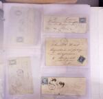 1625-1860 +370 lettres accumulées en 4 classeurs,