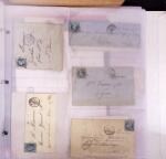 1625-1860 +370 lettres accumulées en 4 classeurs,