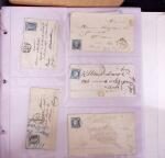 1625-1860 +370 lettres accumulées en 4 classeurs,