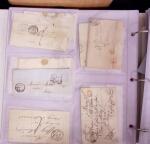 1625-1860 +370 lettres accumulées en 4 classeurs,