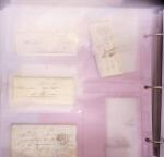 1625-1860 +370 lettres accumulées en 4 classeurs,