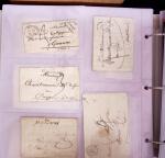 1625-1860 +370 lettres accumulées en 4 classeurs,
