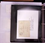 1625-1860 +370 lettres accumulées en 4 classeurs,