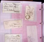 1625-1860 +370 lettres accumulées en 4 classeurs,
