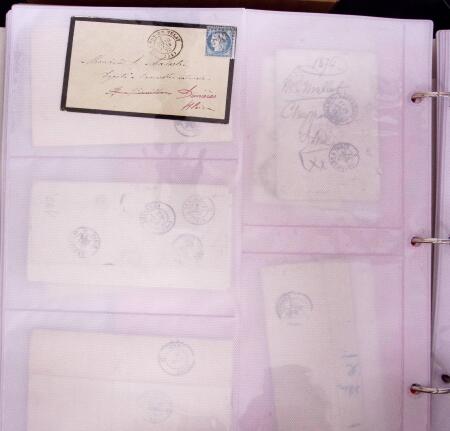 1625-1860 +370 lettres accumulées en 4 classeurs,