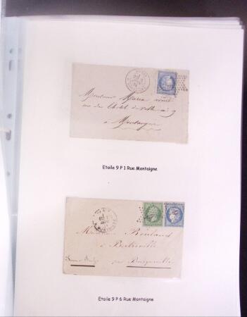 1855-1875 Jolie présentation sur les Etoiles de PARIS