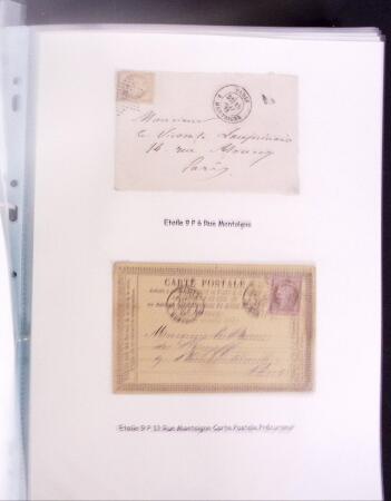 1855-1875 Jolie présentation sur les Etoiles de PARIS