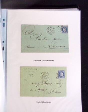 1855-1875 Jolie présentation sur les Etoiles de PARIS
