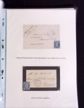 1855-1875 Jolie présentation sur les Etoiles de PARIS