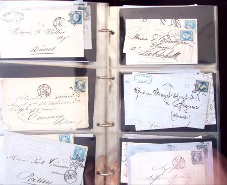 1852-1875 +630 lettres avec étoiles de PARIS en 6